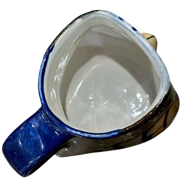 Signed Guatemalan Mayanke Hand-Crafted Terracotta Owl Mug 14 oz. - Picture 8 of 10